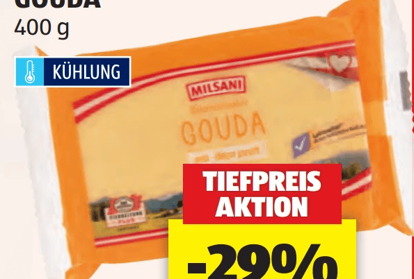 Gouda 400 g Milsani Angebot bei Hofer
