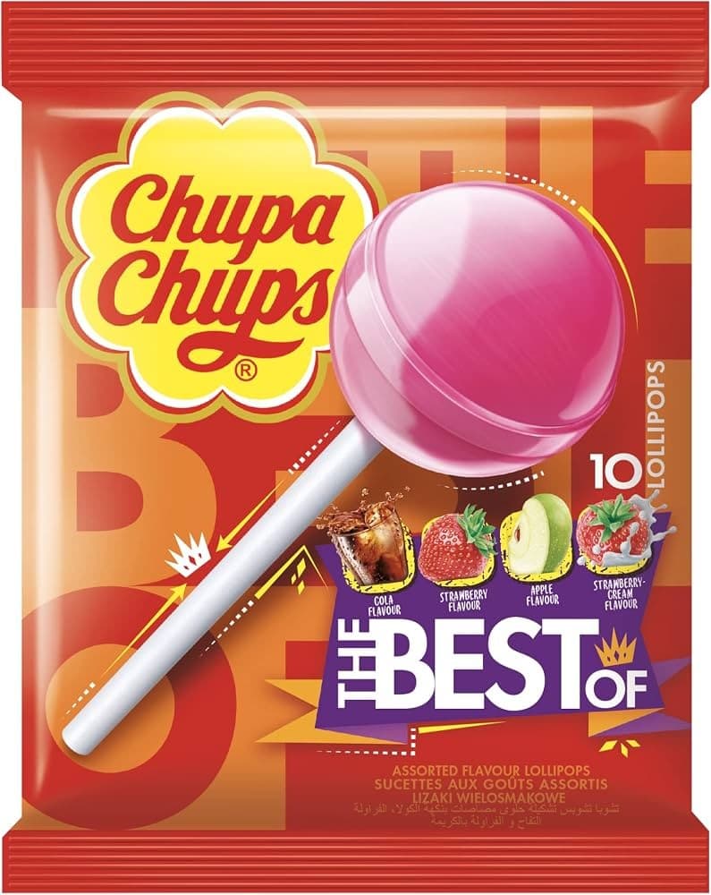 Chupa Chups Lolly Beutel, 10 Stück, je 120 g – Norma