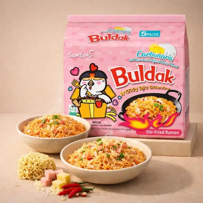 Samyang Buldak Instant Nudeln, 5 x 130 g/5 x 140 g – Hofer