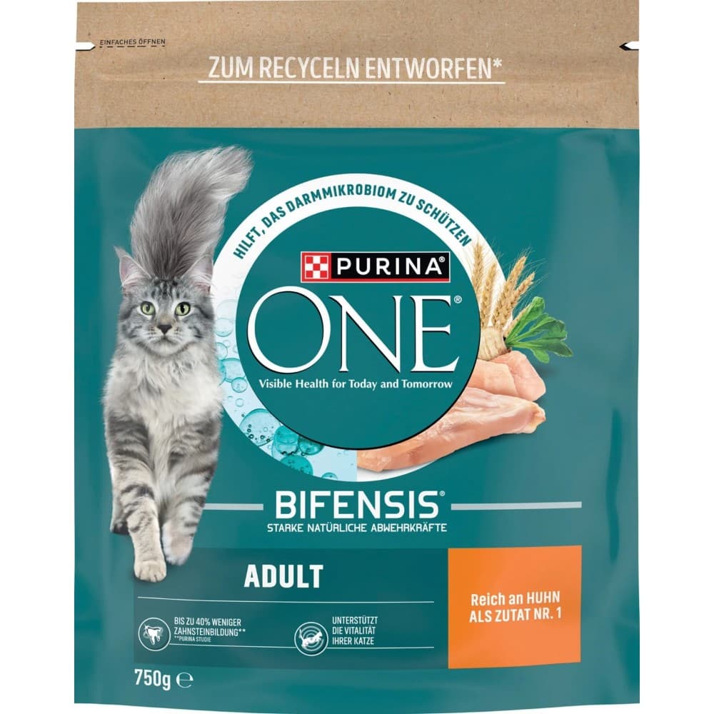 Purina ONE Adult Reich an Huhn, 750 g – Müller