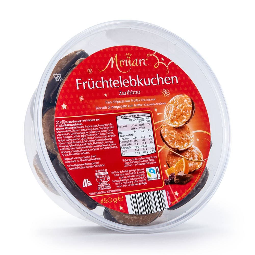 Monarc Früchtelebkuchen, 450 g – Hofer