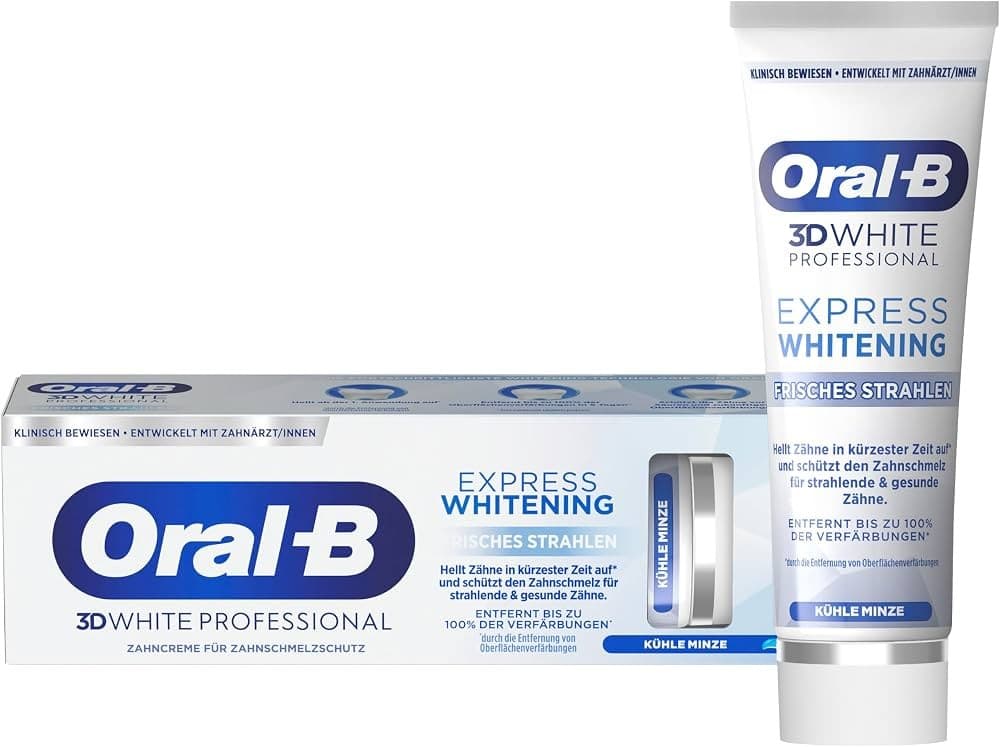 Oral B Zahncreme 3D White Professional Express Whitening, 75 ml – Eurospar