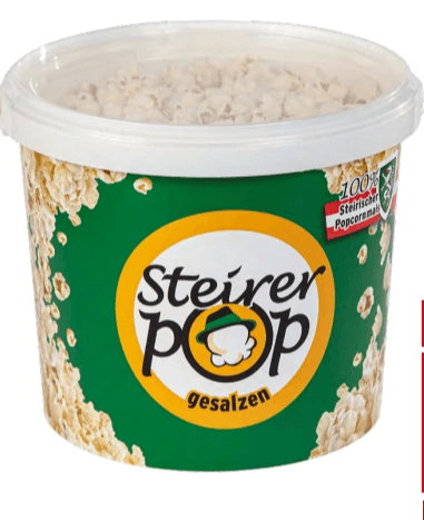 Steiermark Popcorn Eimer salzig, 185 g Steirer Pop – Interspar