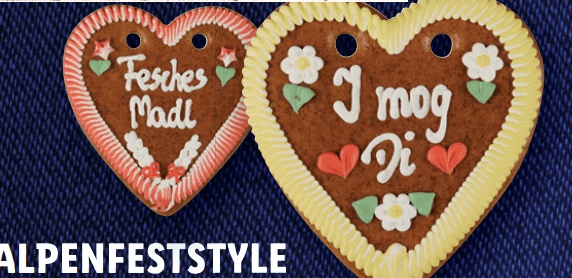 Alpenfeststyle Lebkuchen Spruchherz, 240 g – Lidl
