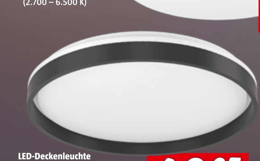 LED-Deckenleuchte Zig-RGB/CCT, Ø 49,1 x 7,9 cm – Bauhaus
