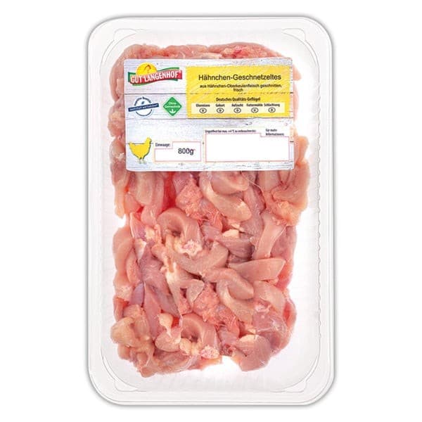 Hähnchen Oberkeulen Geschnetzeltes XXL 800 g Gut Langenhof Angebot bei Norma