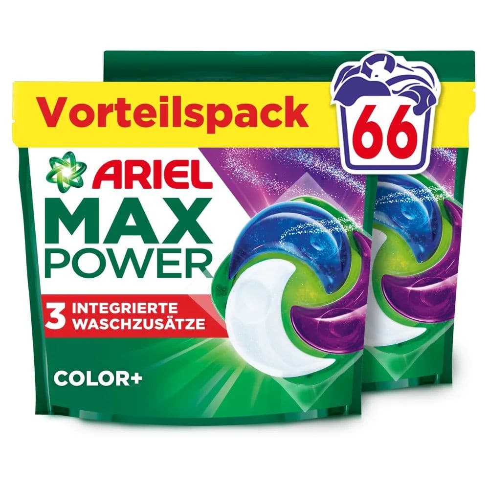 Ariel Pulver, Flüssig, All-in-1 Pods oder Max Power Pods, 100 WG (Pulver), 111 WG (Flüssig), 82 WG (All-in-1 Pods), 54 WG (Max Power Pods) – Interspar