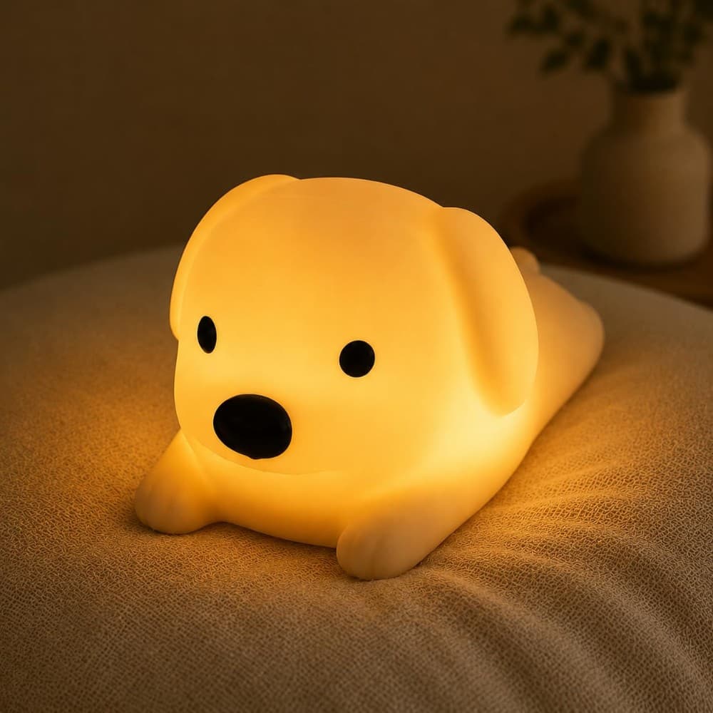 Silikon-Nachtlichter Tiny Hund, L 5 cm – Müller