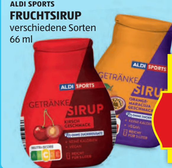 Fruchtsirup, 66 ml Aldi Sports – Hofer