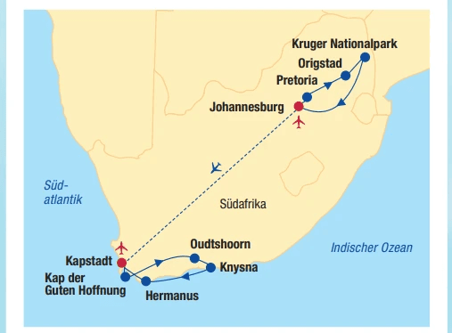 SÜDAFRIKA Vom Kruger Nationalpark zum Tafelberg 12 Nächte & Flug BILLA Reisen Angebot bei Billa Reisen