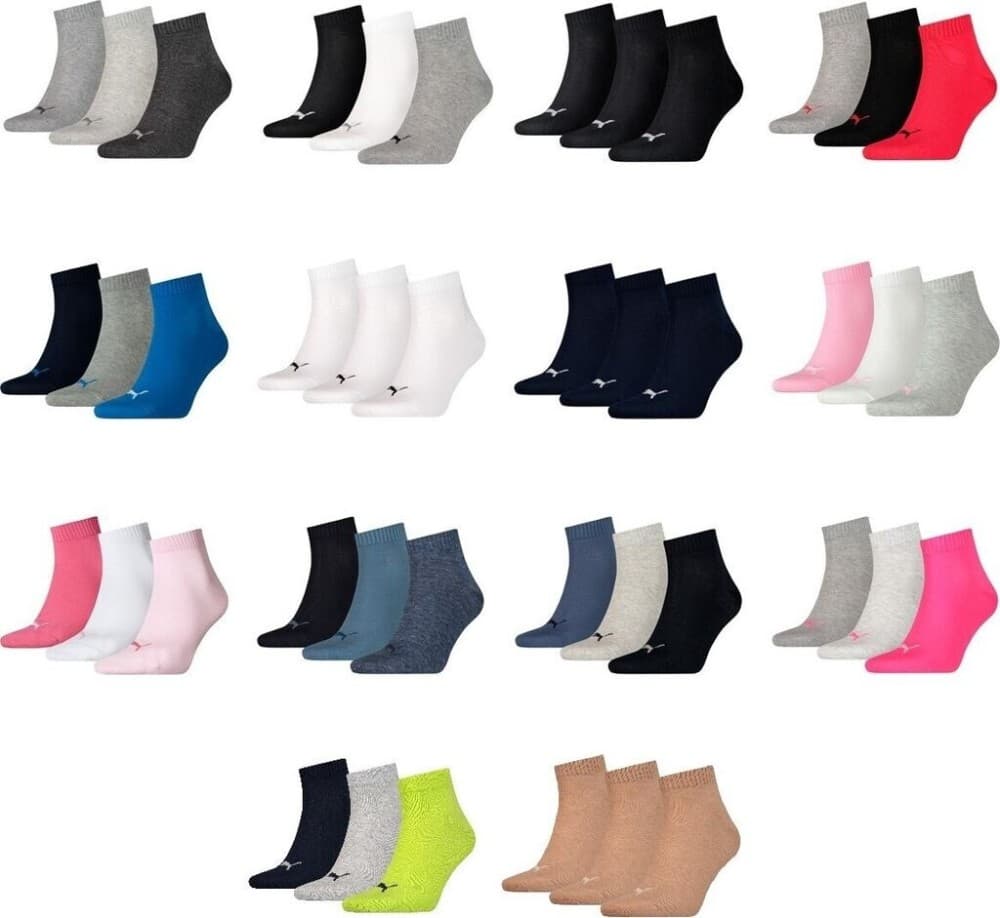 Erwachsenen-Quarter-Socken oder Sneakers, 3er-Packung PUMA – Interspar
