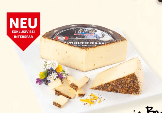 Berg Bauer Zitronenpfefferkäse mit Almblüten, 100 g – Interspar