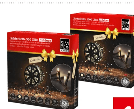 Celebration Outdoor Lichterkette, 500 LEDs SIMPEX – Interspar
