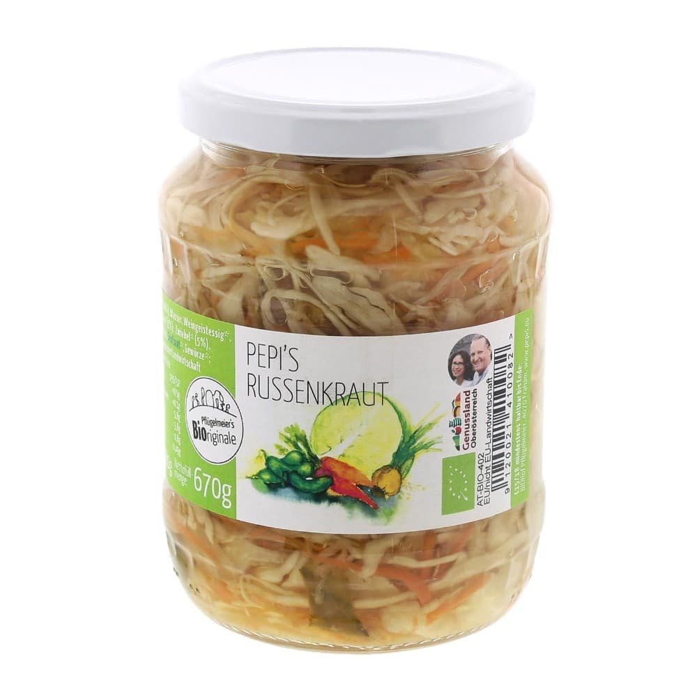 Pepis Bio-Rote Rüben, Bio-Russenkraut oder Bio-Senfgurken, 670 g – Maximarkt