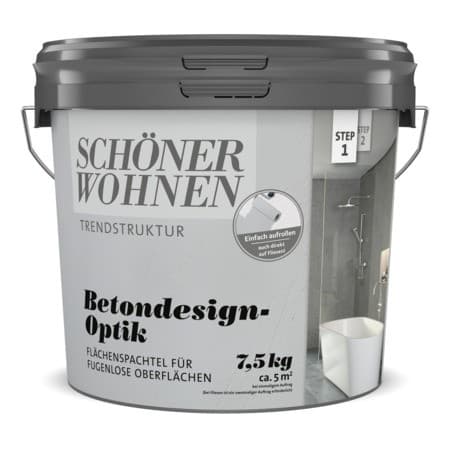 Farbe Betondesign-Optik Flächenspachtel 7,5 kg SCHÖNER WOHNEN Angebot bei Bauhaus