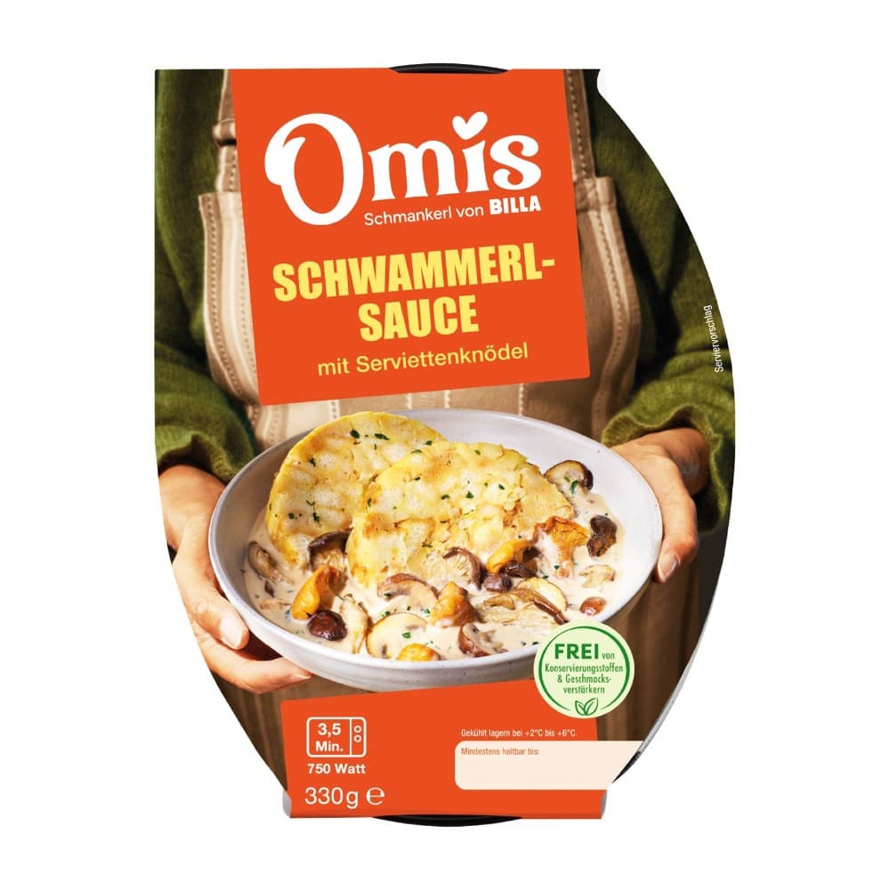 Schwammerl-sauce mit Knödel, 330 g Omis – Billa Plus