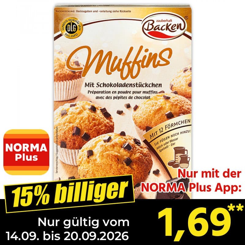 Kuchenbackmischung 310 g oder 405 g Backen Angebot bei Norma