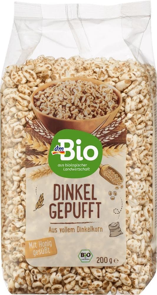 Dinkel gepufft, 200 g dmBio – Dm