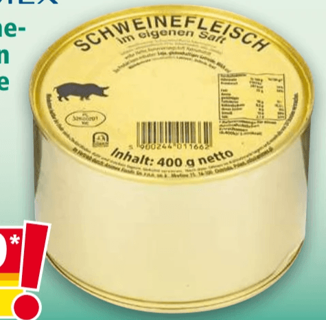 Schweinefleisch in der Dose, 400 g Animex – Norma