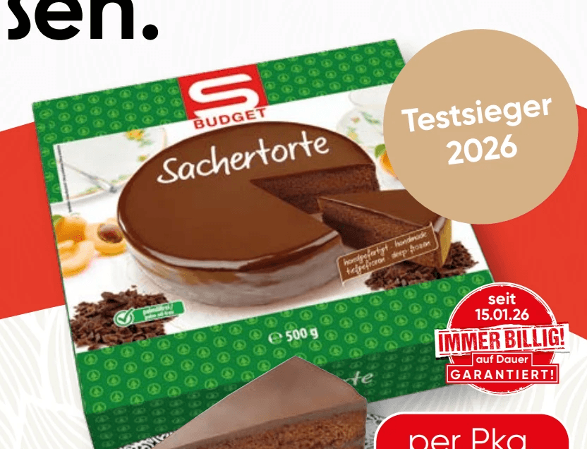 S-BUDGET Sachertorte, 500 g – Spar