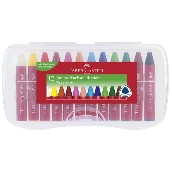 Dreikant Jumbo Wachsmalkreiden 12 Stk. FABER-CASTELL Angebot bei Müller