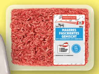 Frisches mageres Faschiertes gemischt, 500 g WIESENTALER – Lidl