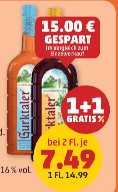 Gurktaler Milder Alpenkräuter-Likör, 0,7 l – Penny