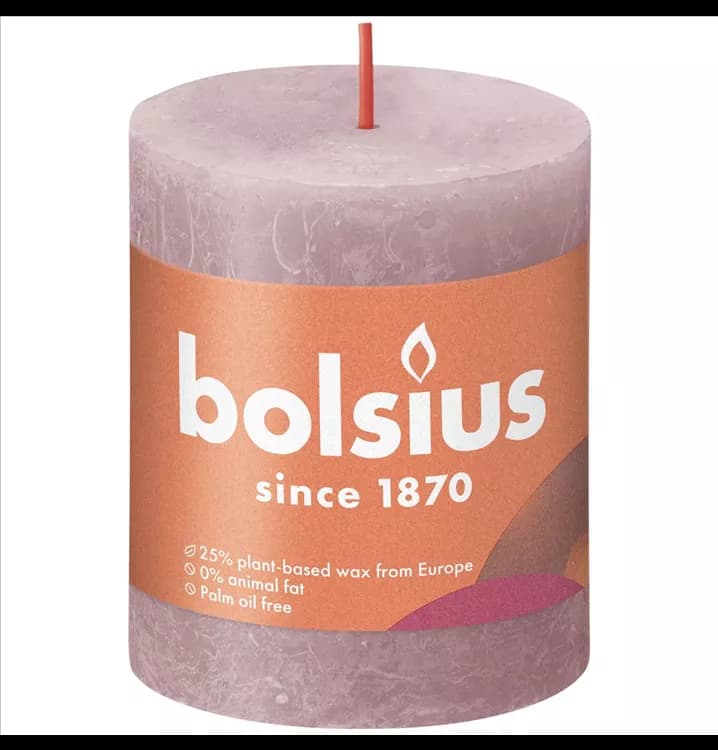 Stumpenkerzen Rustik, H 80 x B 68 mm – Müller