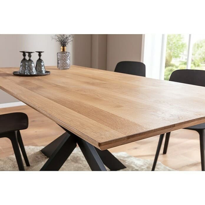 Tischplatte mit Schweizer Kante, 200 x 85 x 2,6 cm – Bauhaus