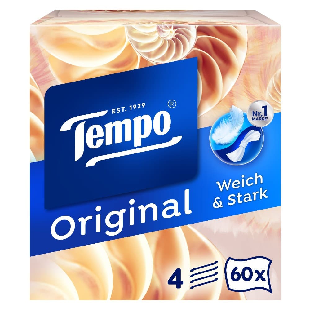 Tempo Würfelbox Original 60 Blatt Packung Angebot bei Adeg