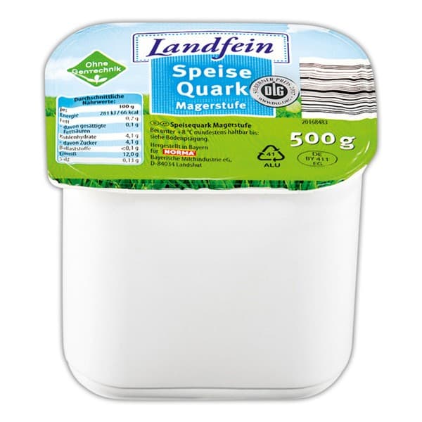 Landfein Speisequark Magerstufe, 500 g – Norma