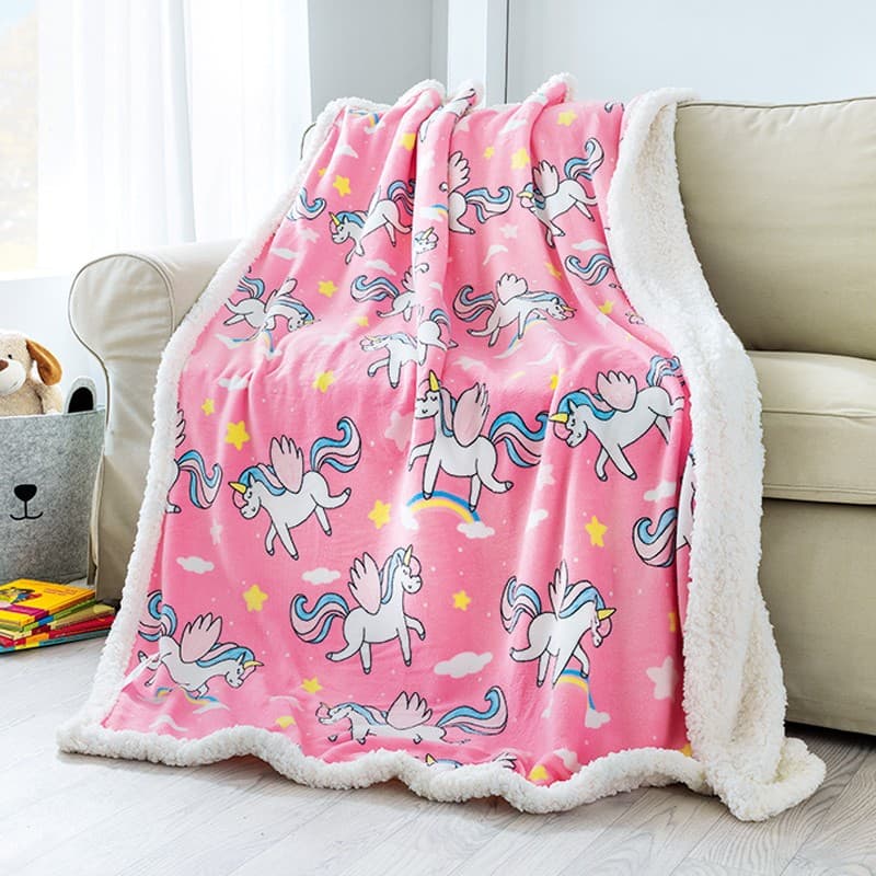 Kinder-Coral-Sherpa-Kuscheldecke, ca. 130 x 170 cm Dreamtex Junior – Norma