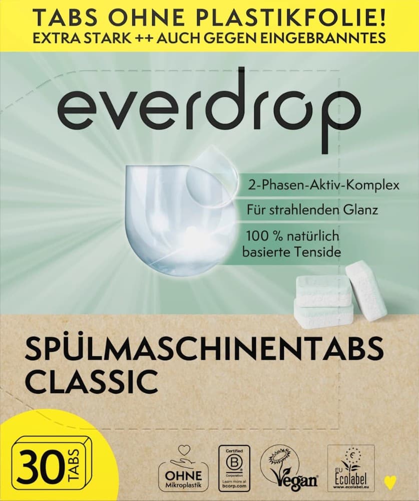 everdrop Spülmaschinentabs Classic, 30 Stk. – Dm