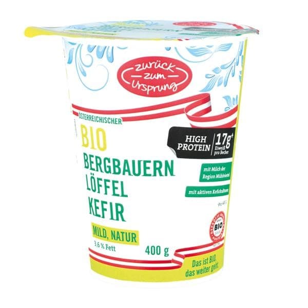 Bio Bergbauern Löffelkefir, 400 g Zurück zum Ursprung – Hofer