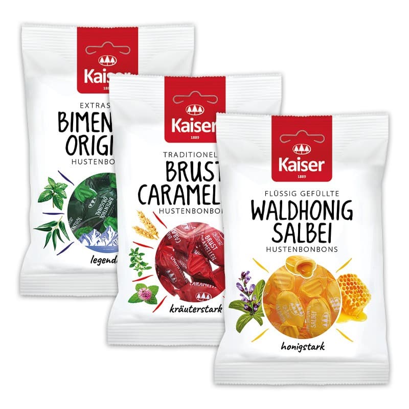 Gefüllte Hustenzuckerl, 85 g, 90 g oder 100 g KAISER – Norma
