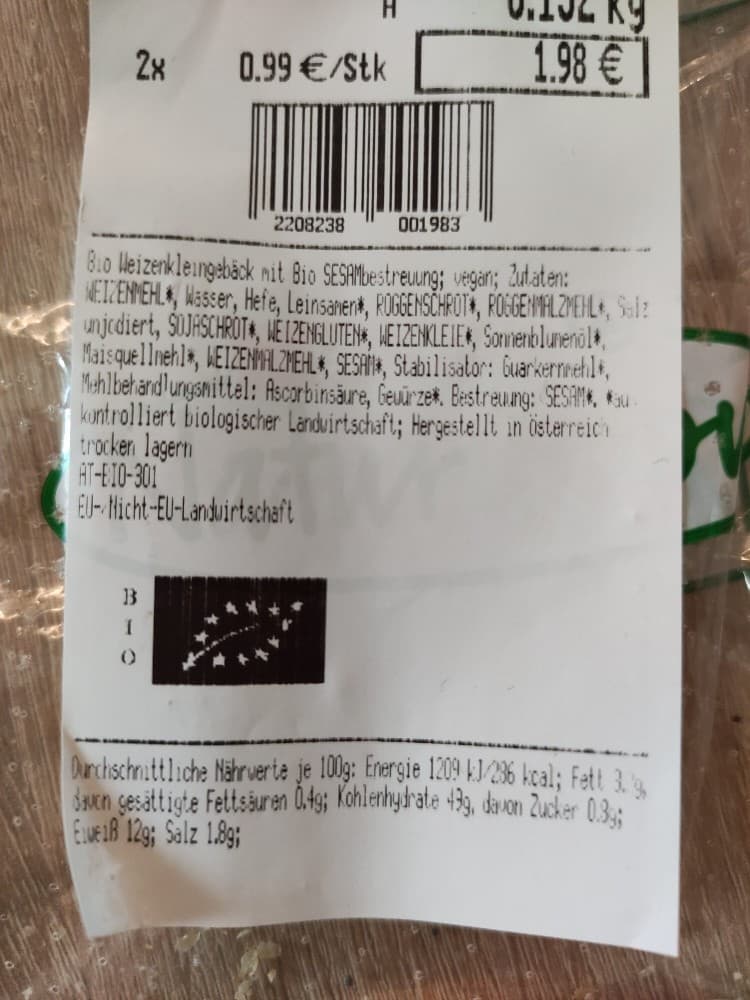 Original Bio-Kornspitz SPAR Natur pur Angebot bei Interspar