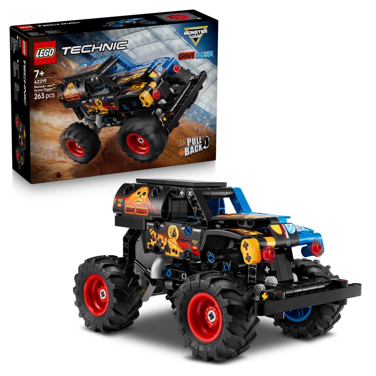LEGO Monster Jam Grave Digger Feuer und Eis 42219 253 pcs Angebot bei Müller