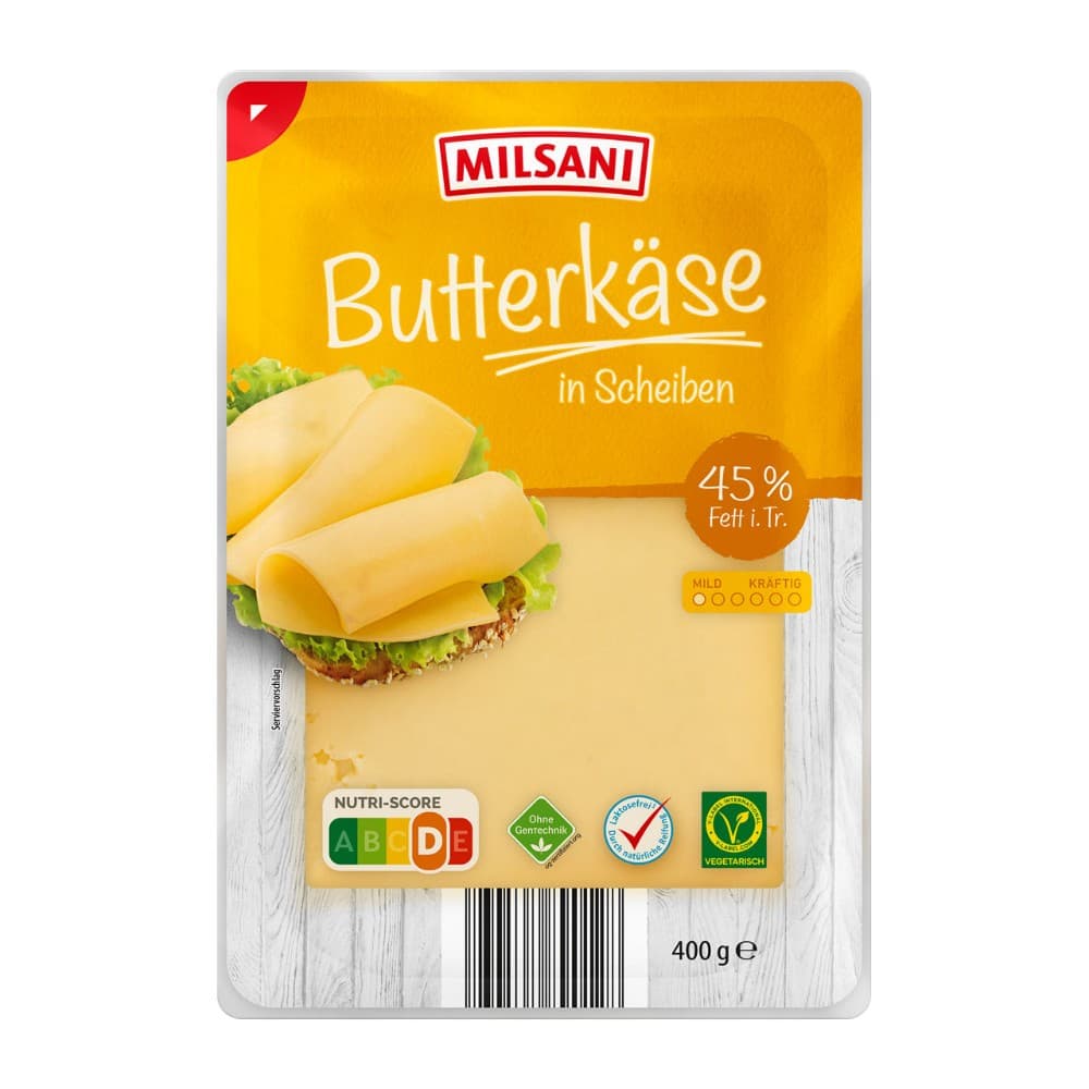 Butterkäse Scheiben, 400 g Milsani – Hofer