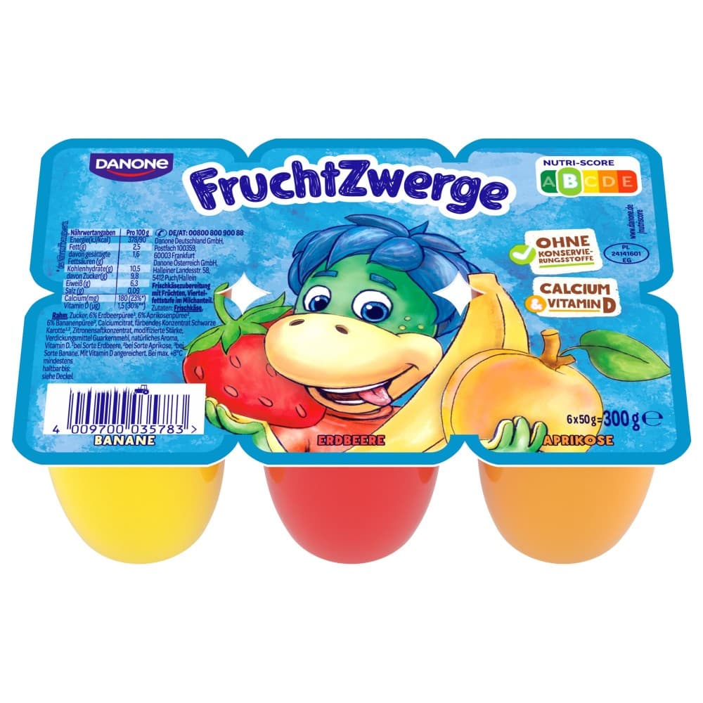 Fruchtzwerge 12x50 g oder 6x100 g Danone Angebot bei Norma