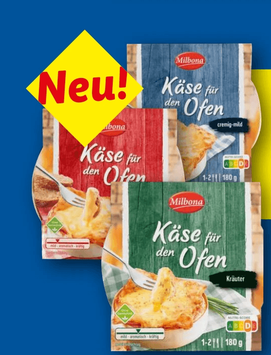 Milbona Käse für den Ofen, 180 g – Lidl