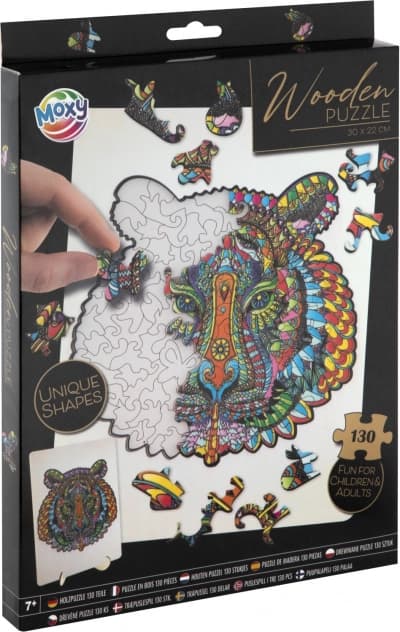 Tier-Holzpuzzle Tiger, 130 Teile – Norma