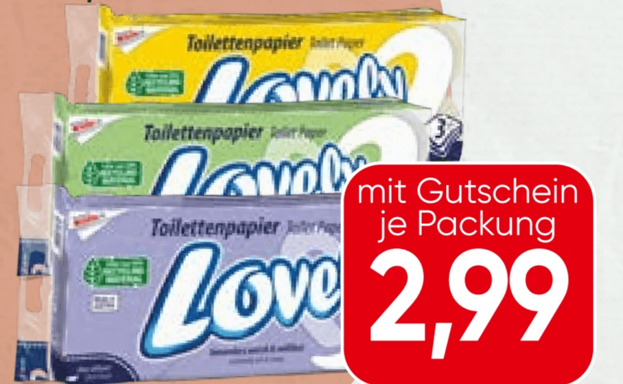 Lovely Toilettenpapier 10er-Packung Angebot bei Spar