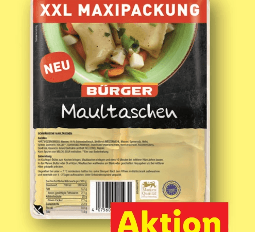 Maultaschen, 600 g Bürger – Lidl