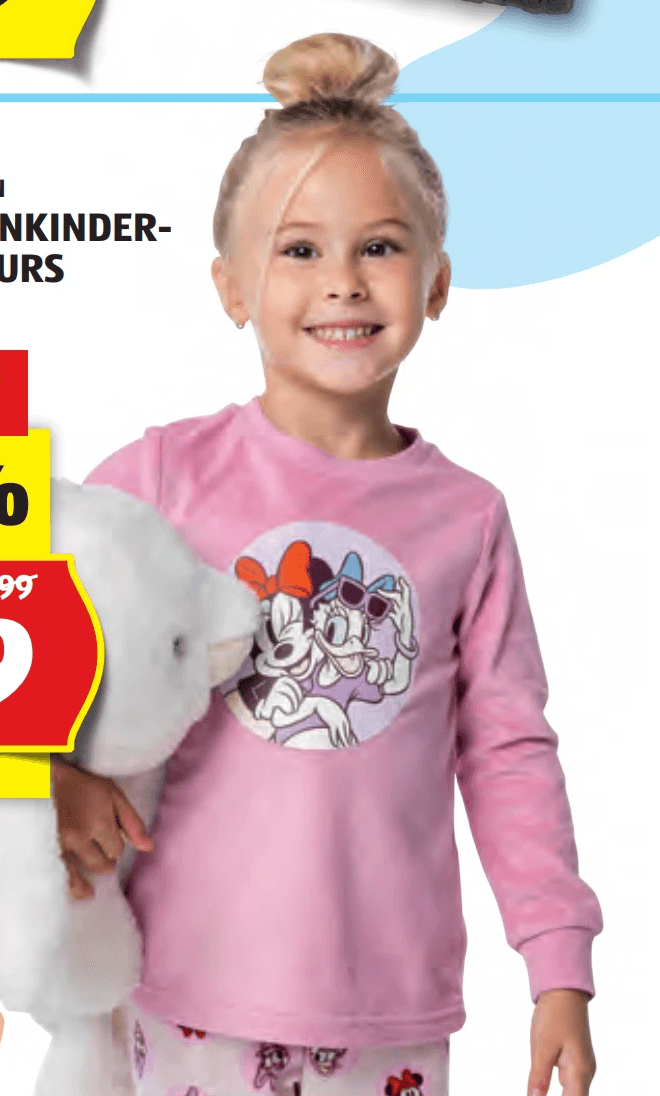 Kinder-/Kleinkinder-Pyjama Velours Disney – Hofer