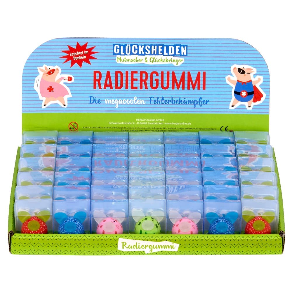 Radiergummi Glückshelden HERGOS Angebot bei Maximarkt