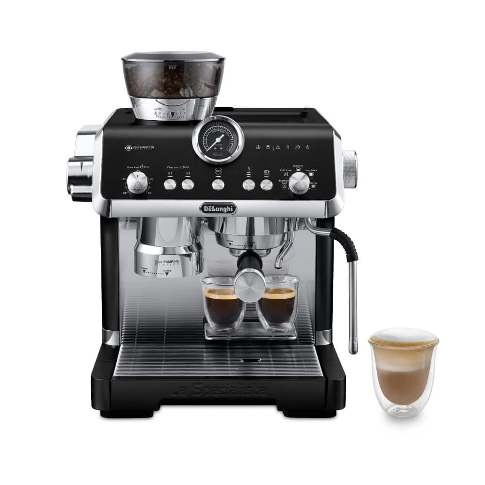 Siebträgermaschine mit Mahlwerk EC9555.BK La Specialista Opera DeLonghi – Expert