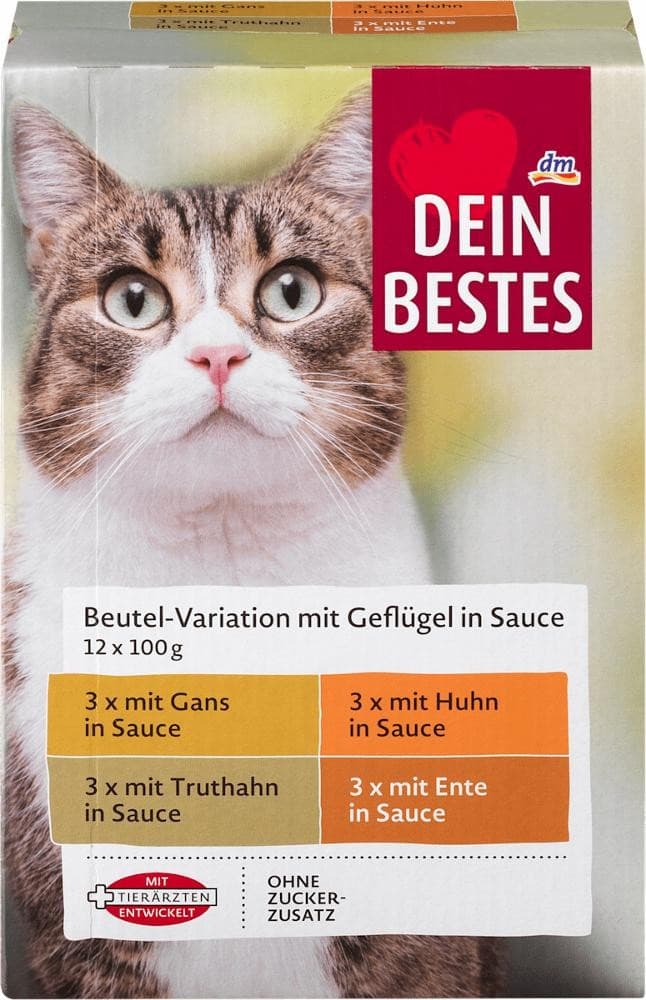 Dein Bestes Katzennassfutter, 12 x 100 g – Dm