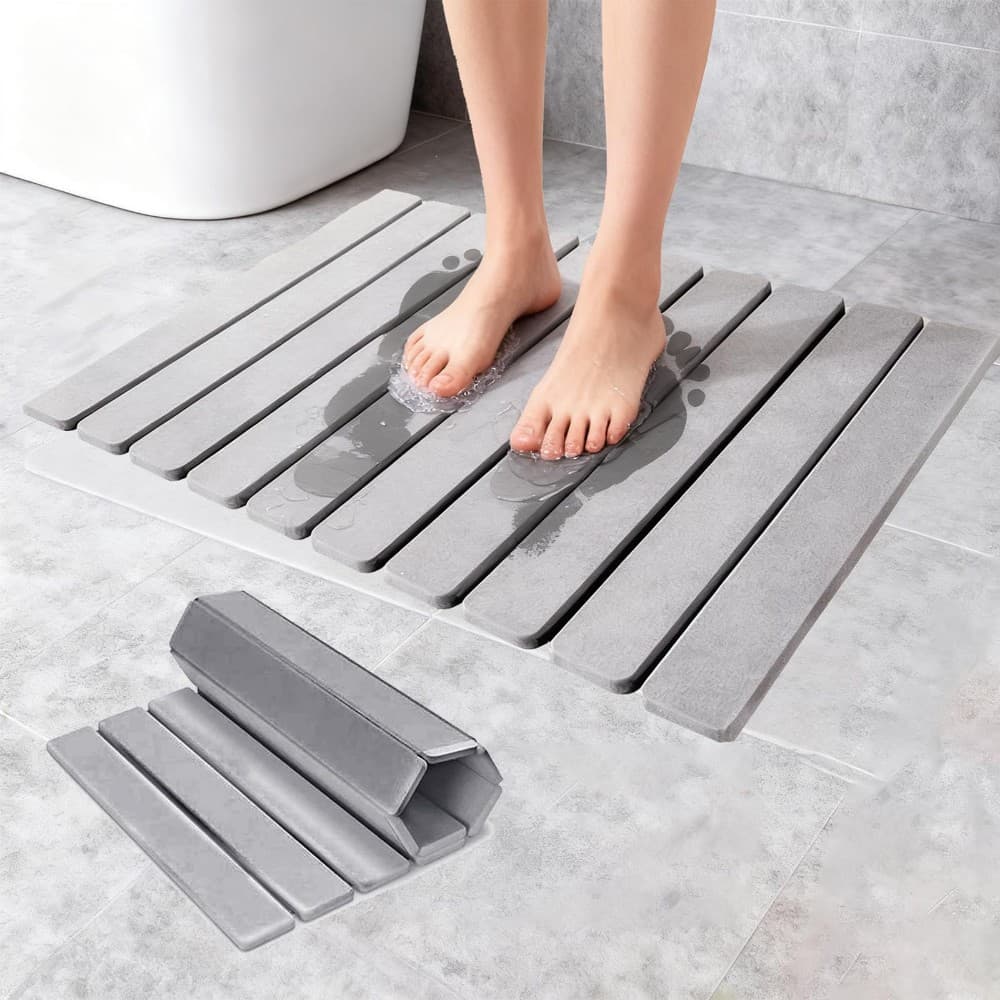 Diatomit Stein-Badematten, 60 x 39 x 1 cm – Bauhaus