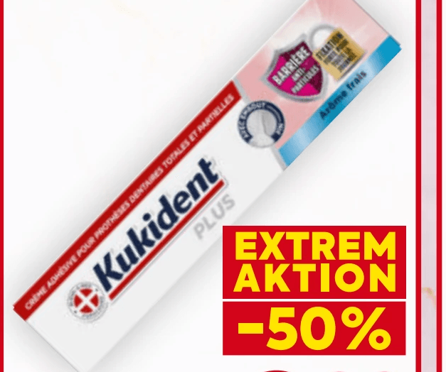 Kukident Premium-Haftcreme, Super-Haftcreme oder Haftcreme Plus, 40/47 g – Spar