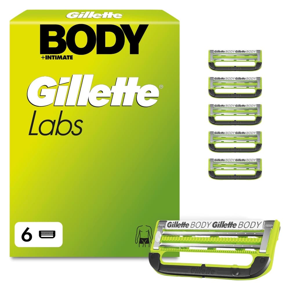 Labs Body + Intimate Rasierklingen, 6 Stk. Gillette – Dm